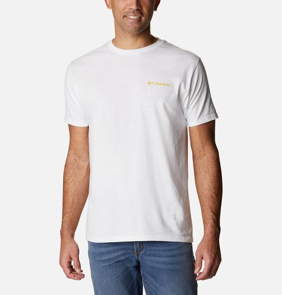 Columbia PFG T-Shirt White For Men's NZ37428 New Zealand